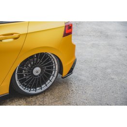 Накладки сплиттеры боковые на задний бампер на VW Golf VIII